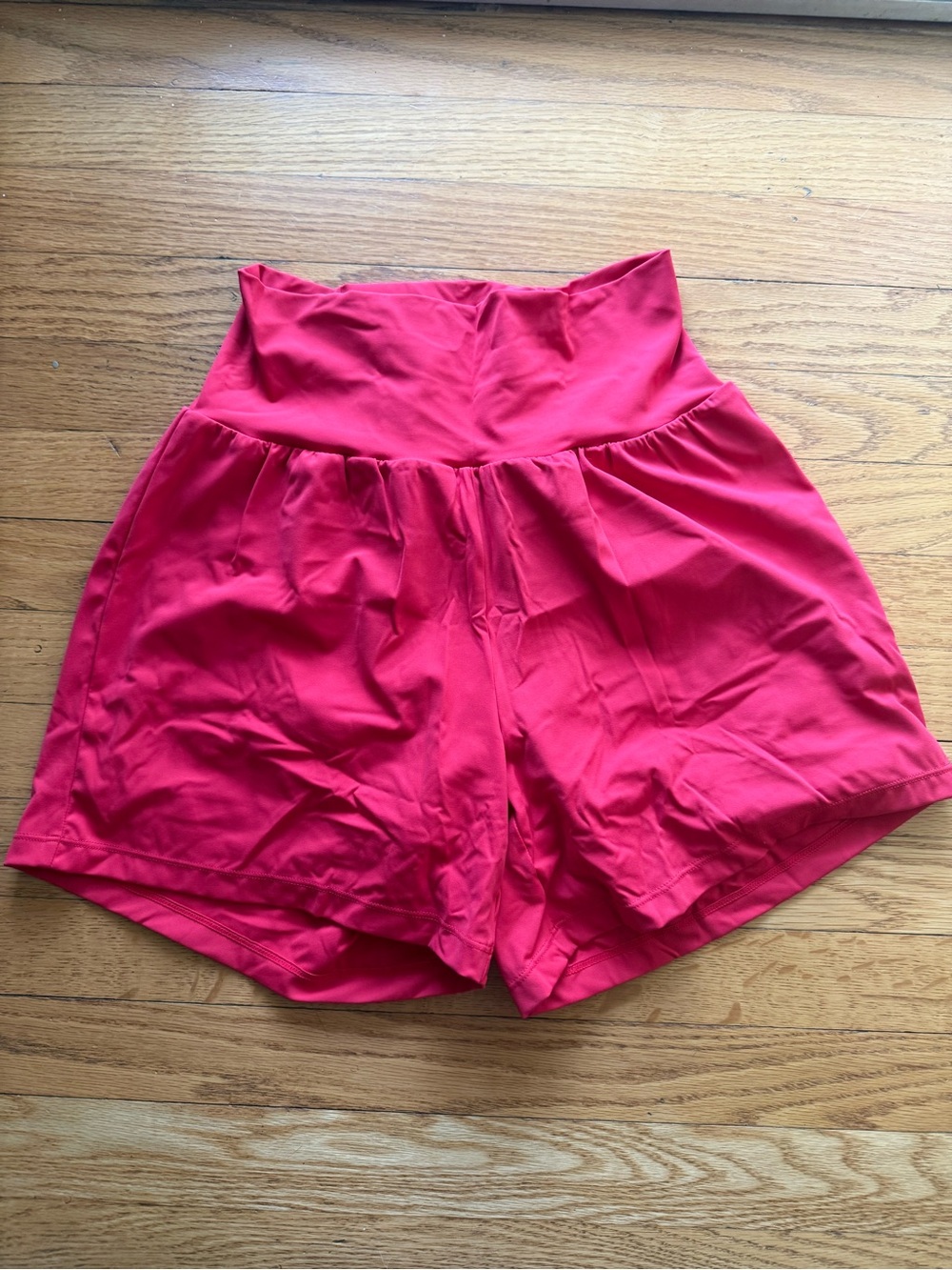 Halara High-Waist Red Women’s Shorts 5” Length